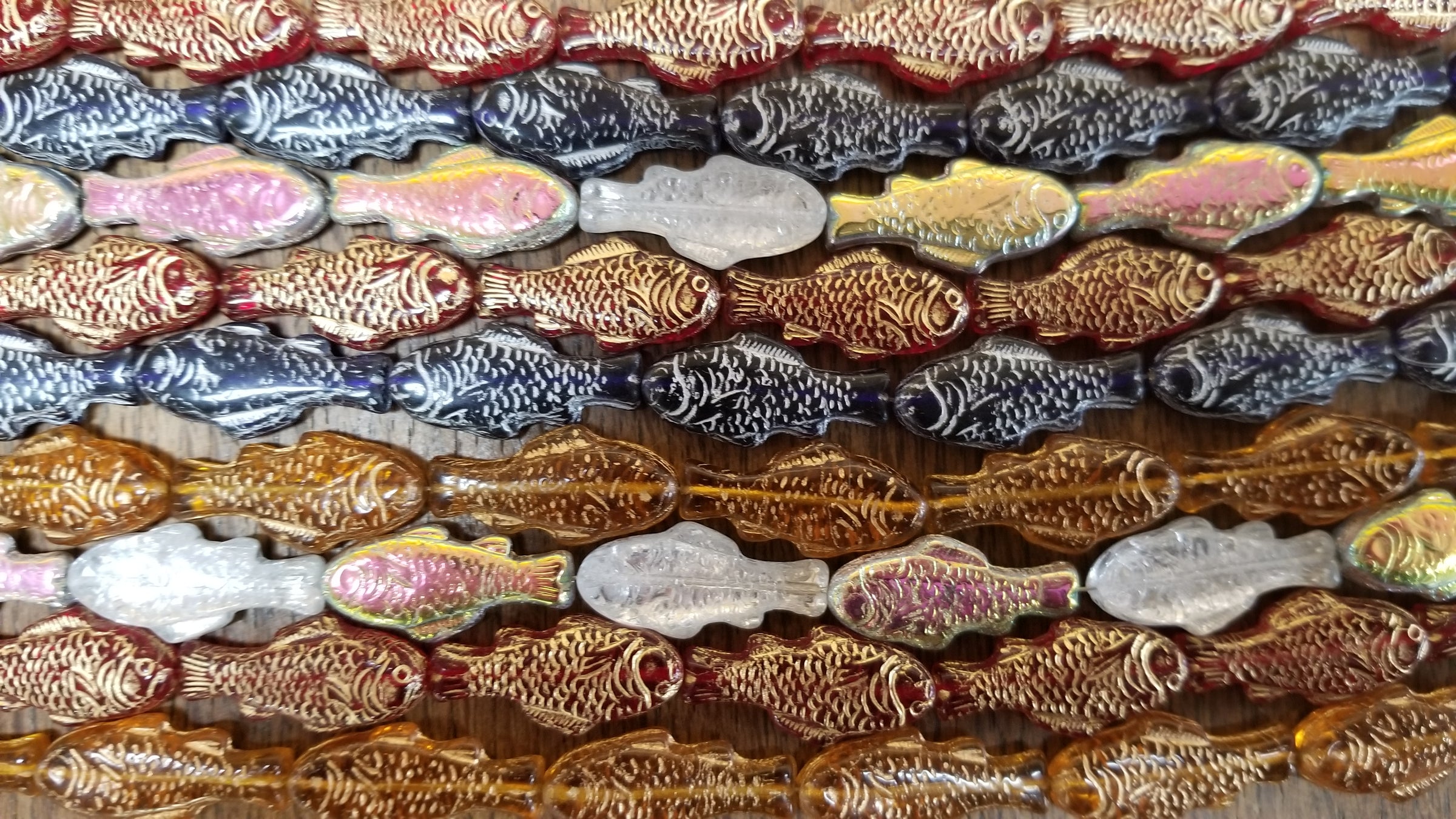 Pressed Czech Glass Strands!