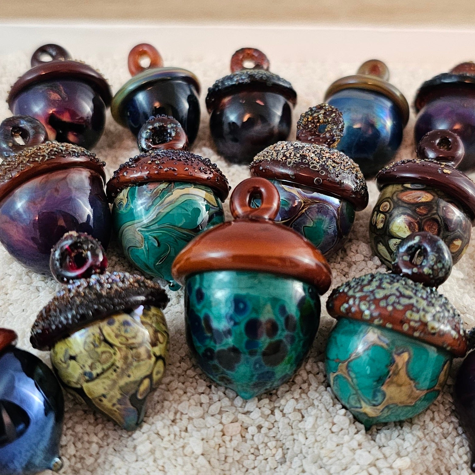 Lampwork Acorns