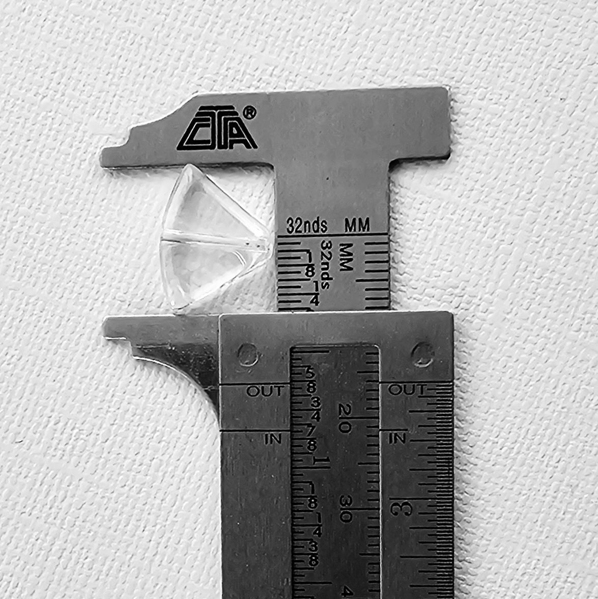 12x16mm Orange Luster Rounded Triangles