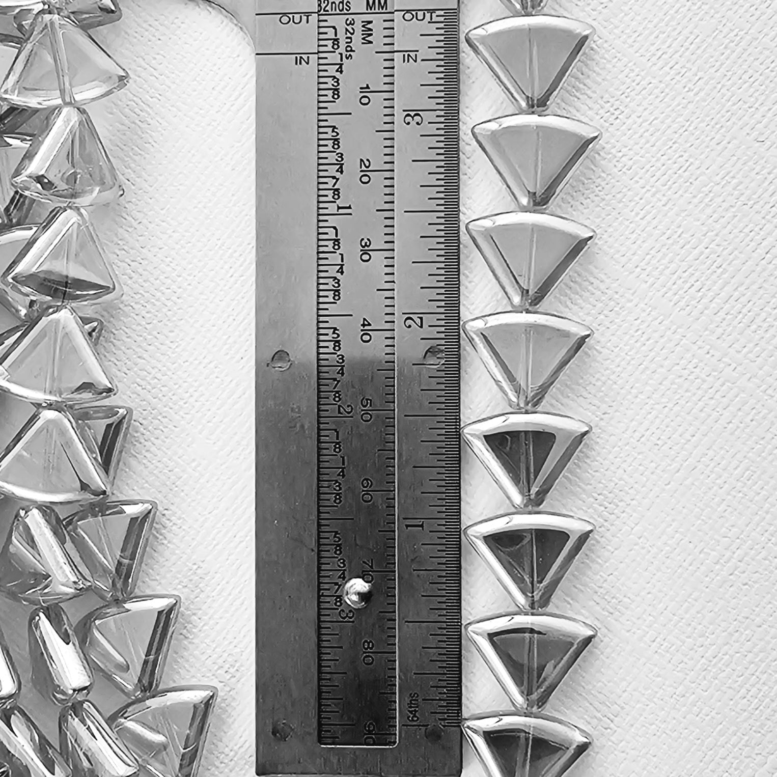 12x16mm Orange Luster Rounded Triangles