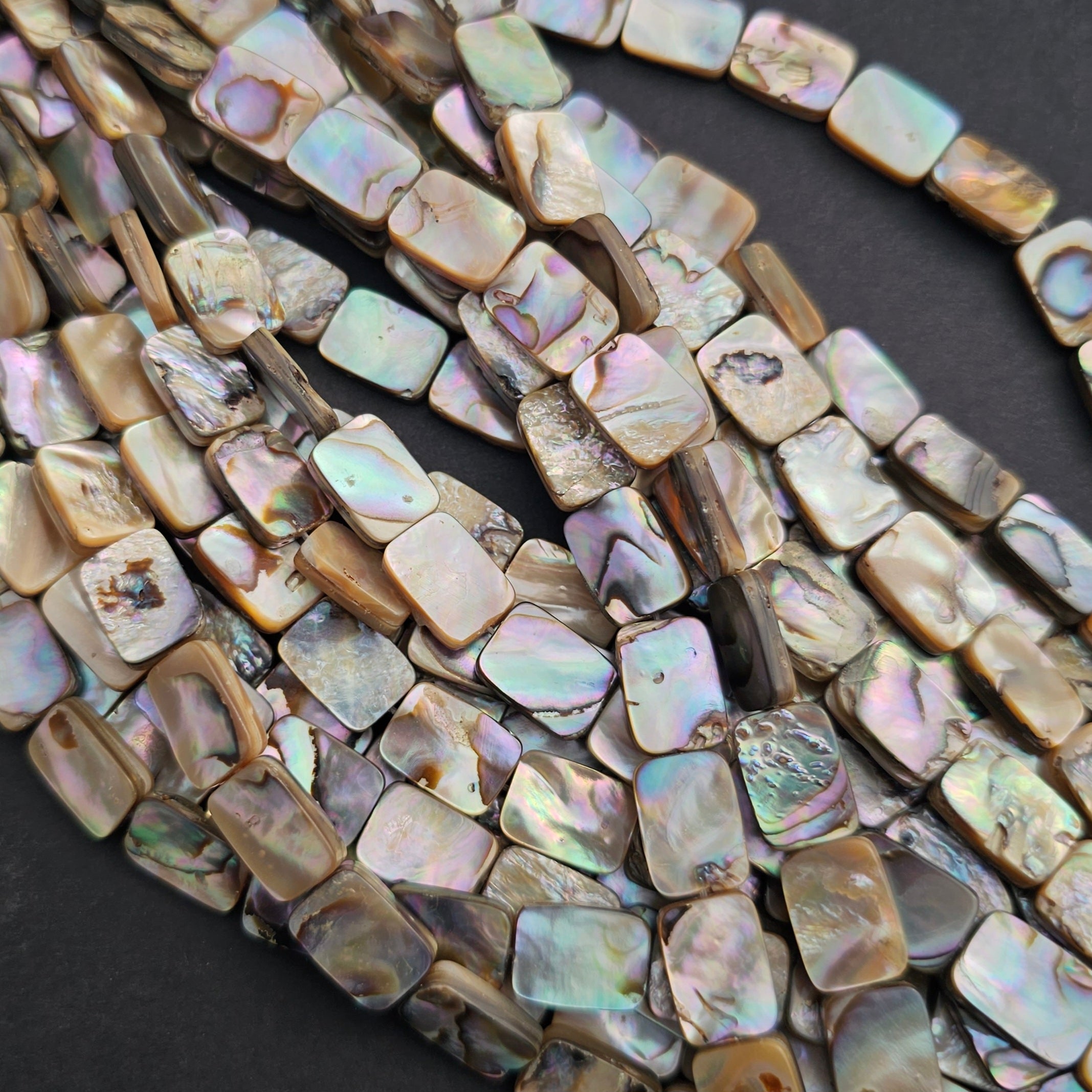 10x14mm Abalone Rectangles - North American