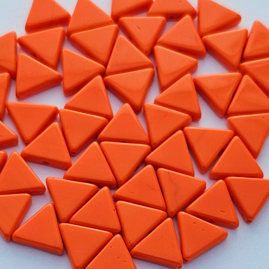 10mm Opaque Orange Triangles
