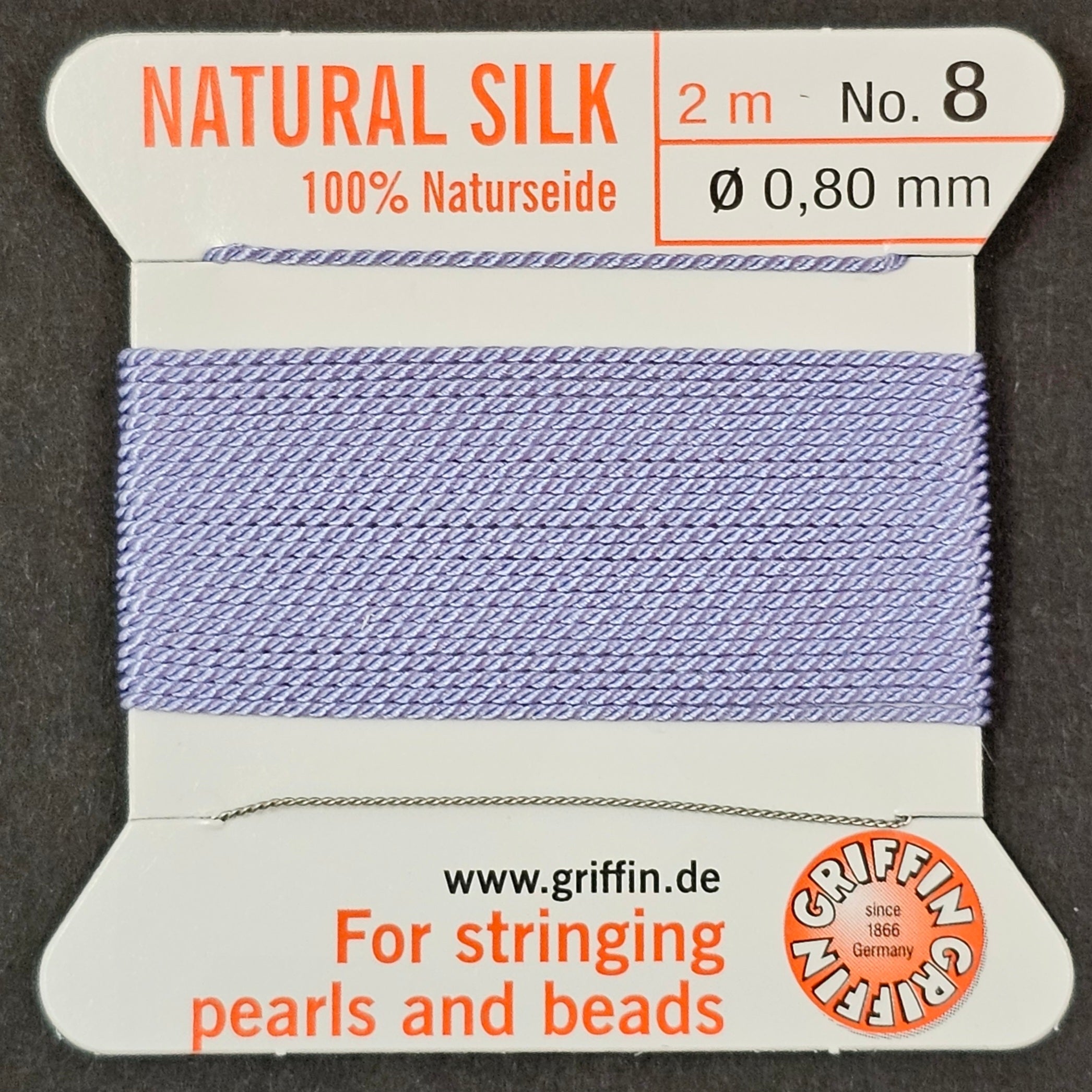Griffin Silk - Lilac - 2 Meters with Needle