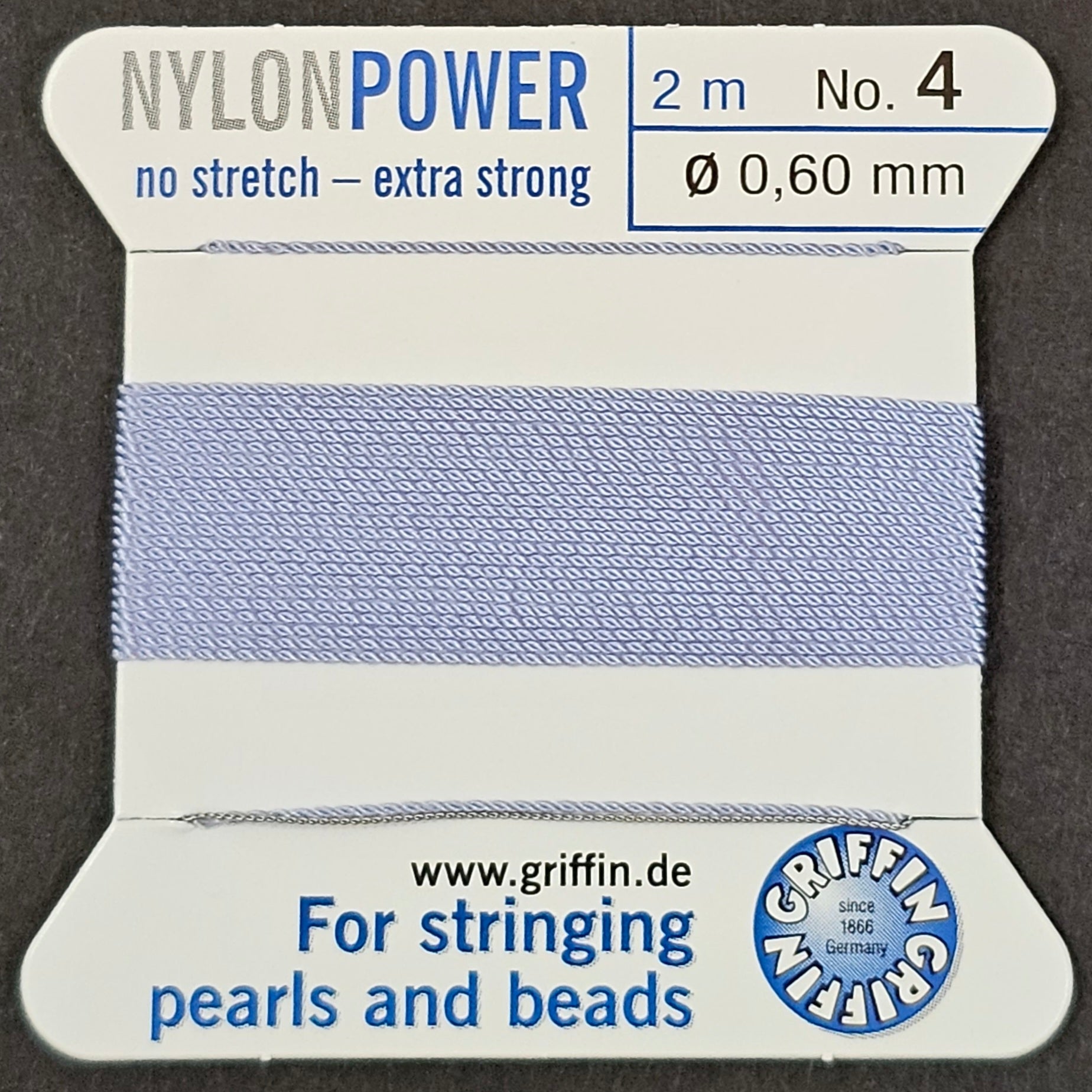 Griffin Nylon - Lilac- 2 Meters with Needle
