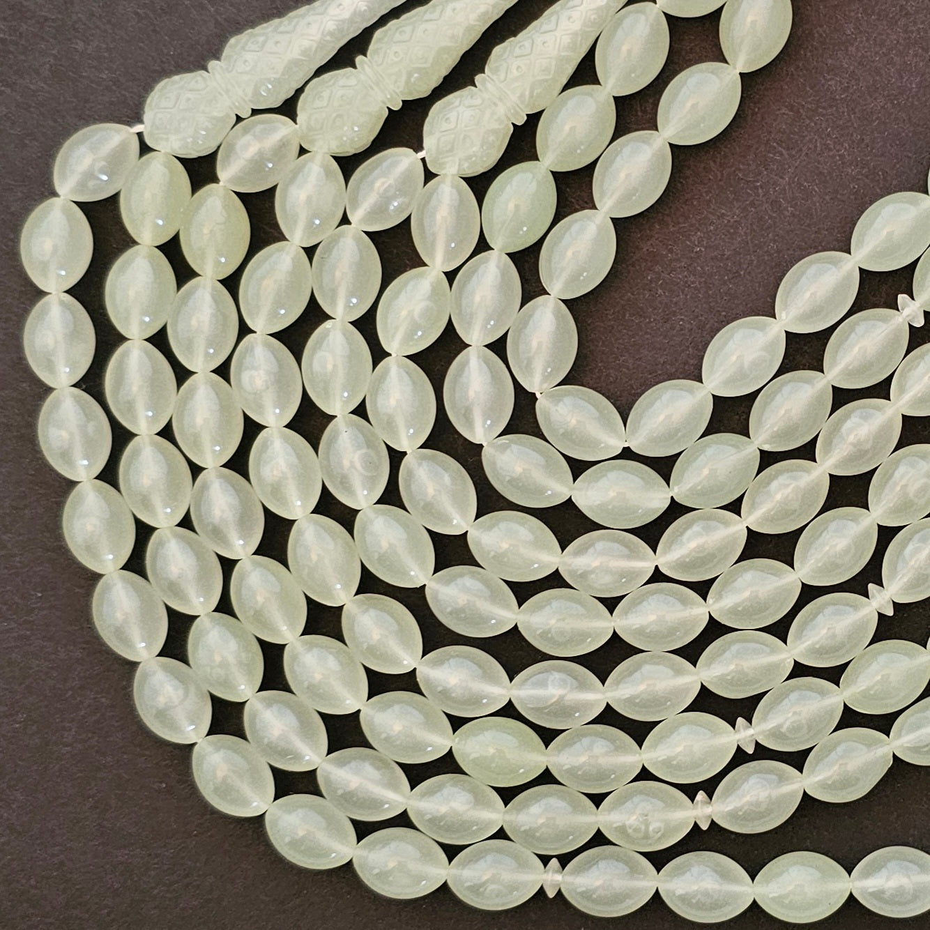 12x8mm Oval Glow In The Dark Beads - Light