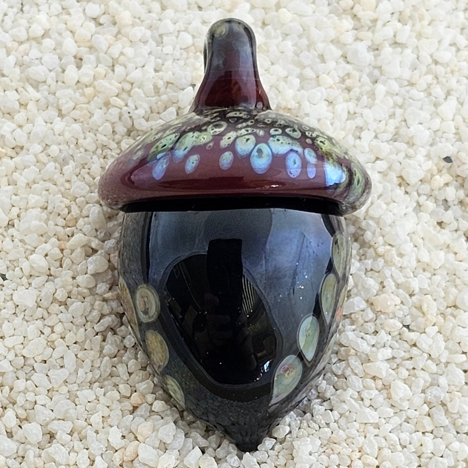 Handmade Lampwork Acorn #89