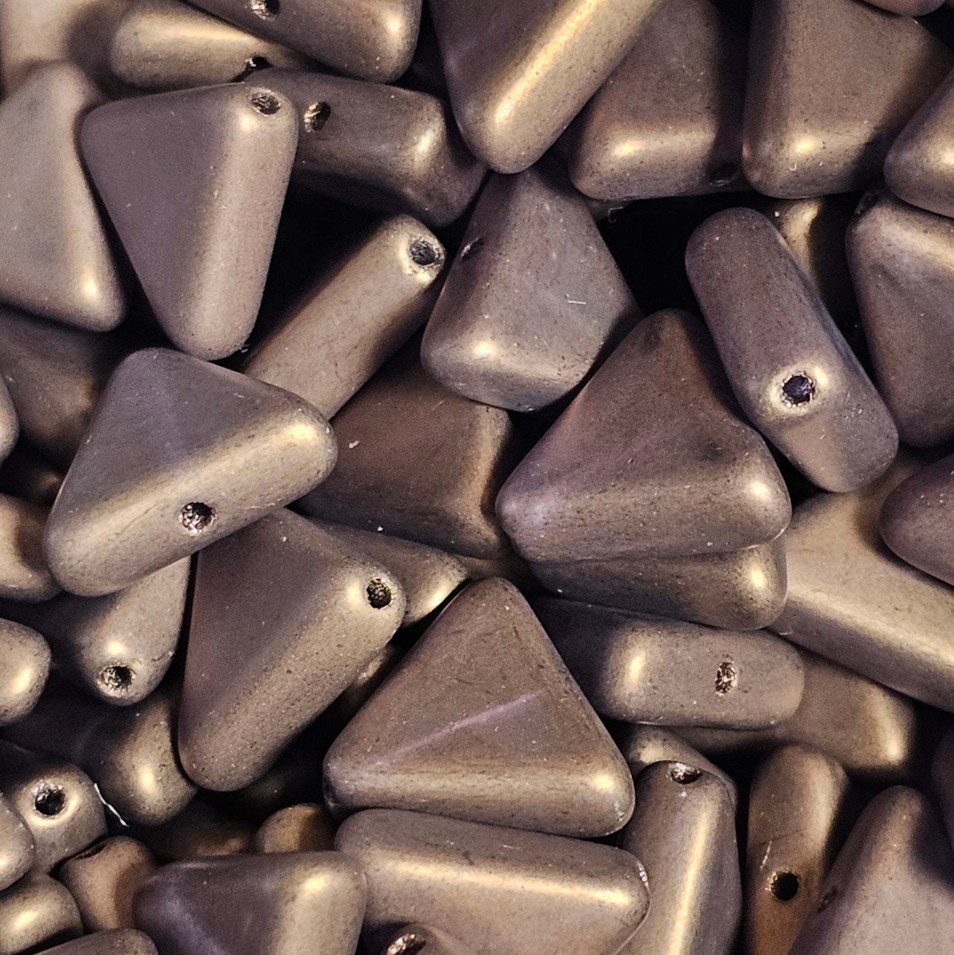 12mm Matte Purple Luster Triangles
