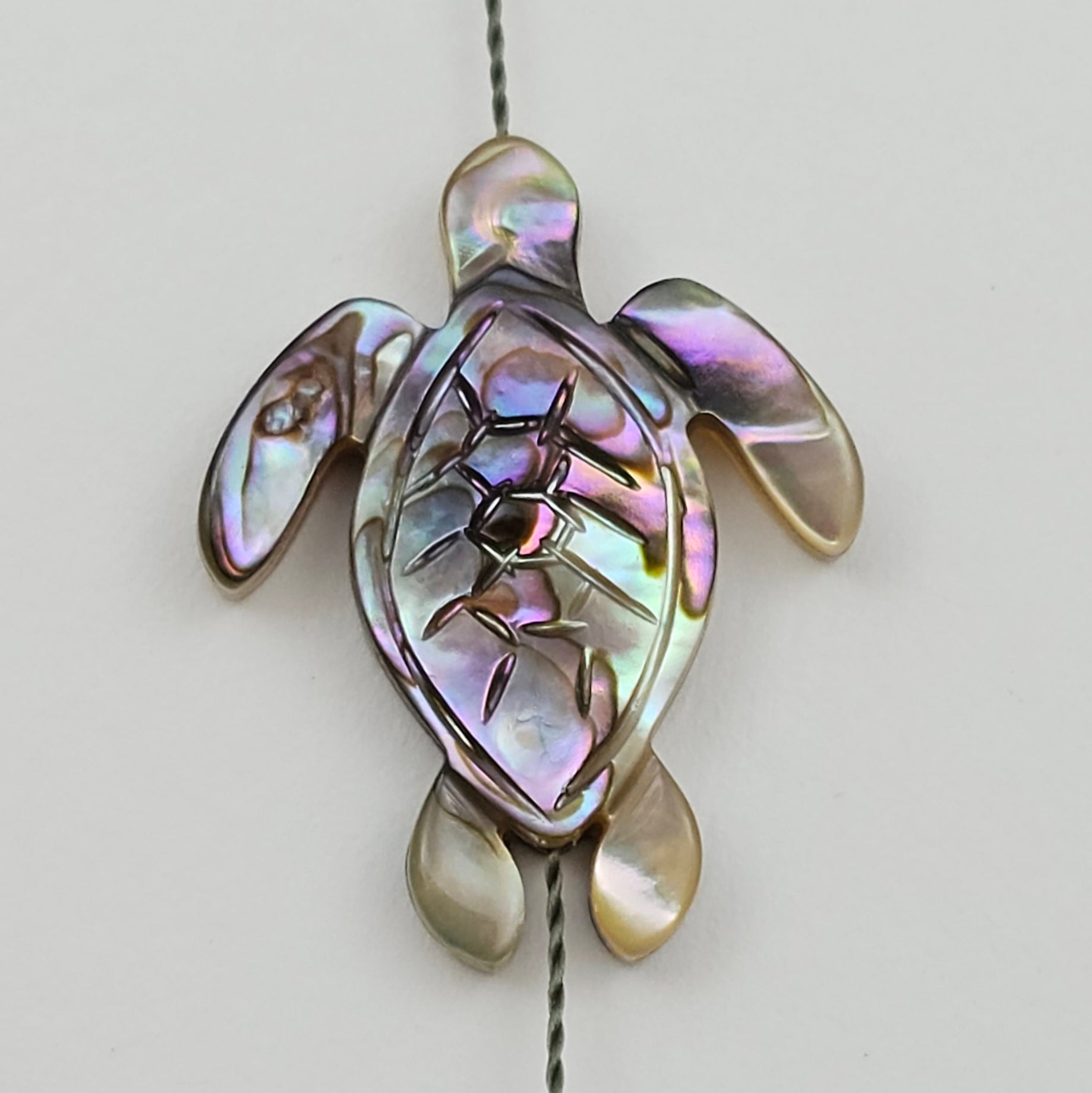 Carved Turtle Bead - North American  - 1 piece