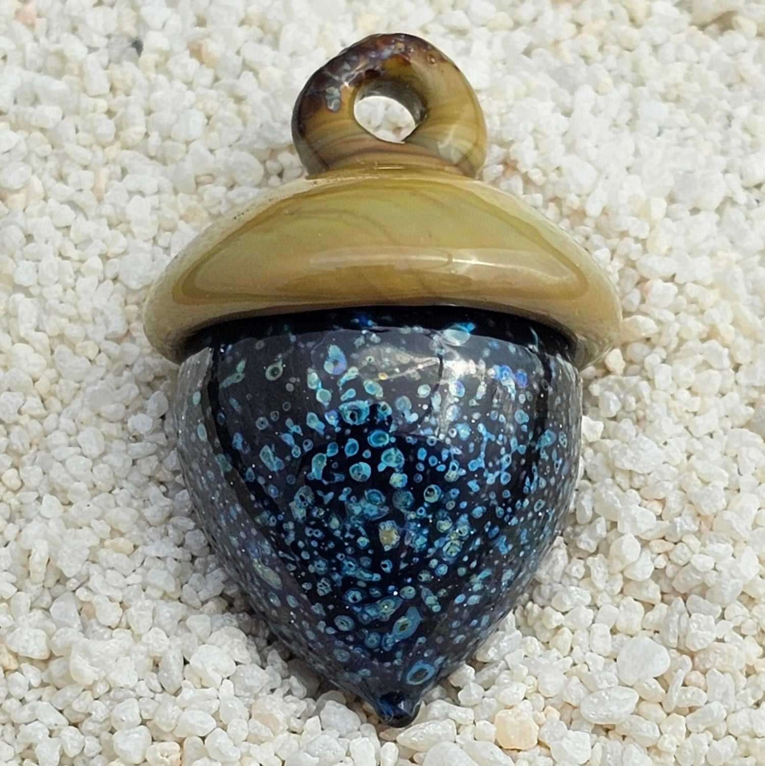 Handmade Lampwork Acorn #86
