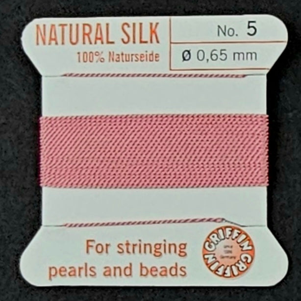 Griffin Silk - Dark Pink - 2 Meters with Needle