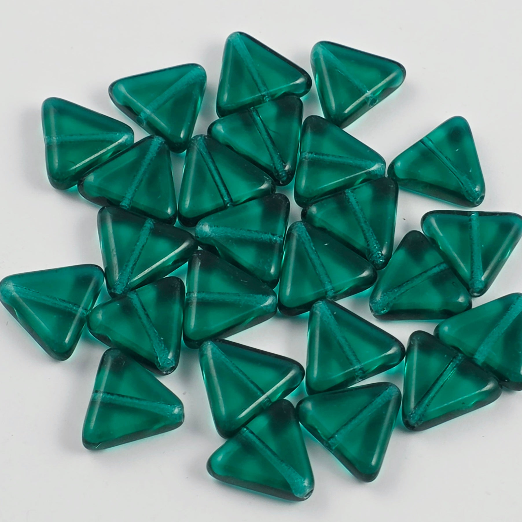 12mm Emerald Transparent Triangle