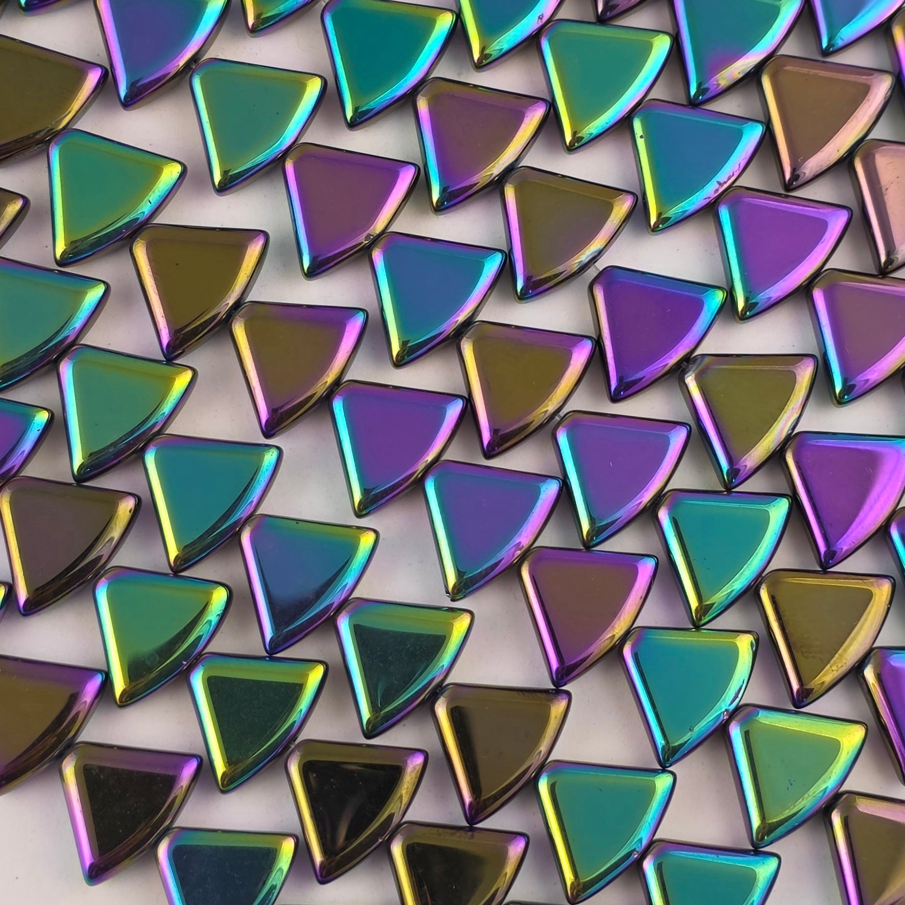 12x15mm Purple Iris - Rounded Triangles