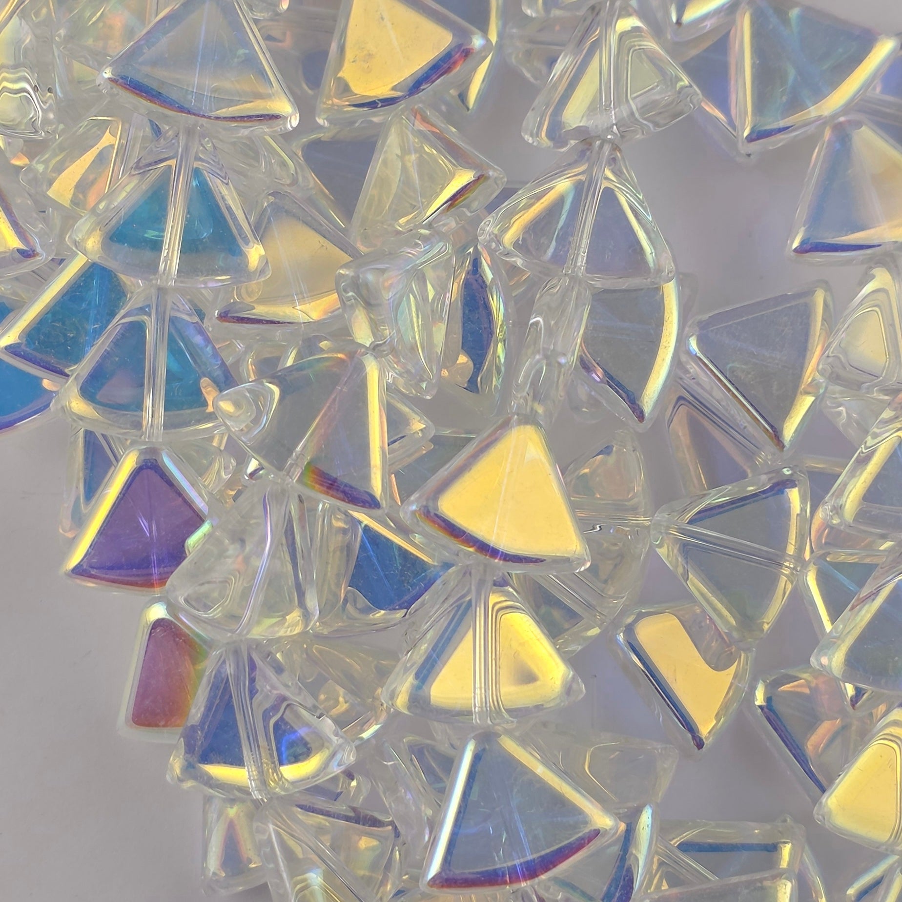 12x15mm Crystal AB - Rounded Triangles