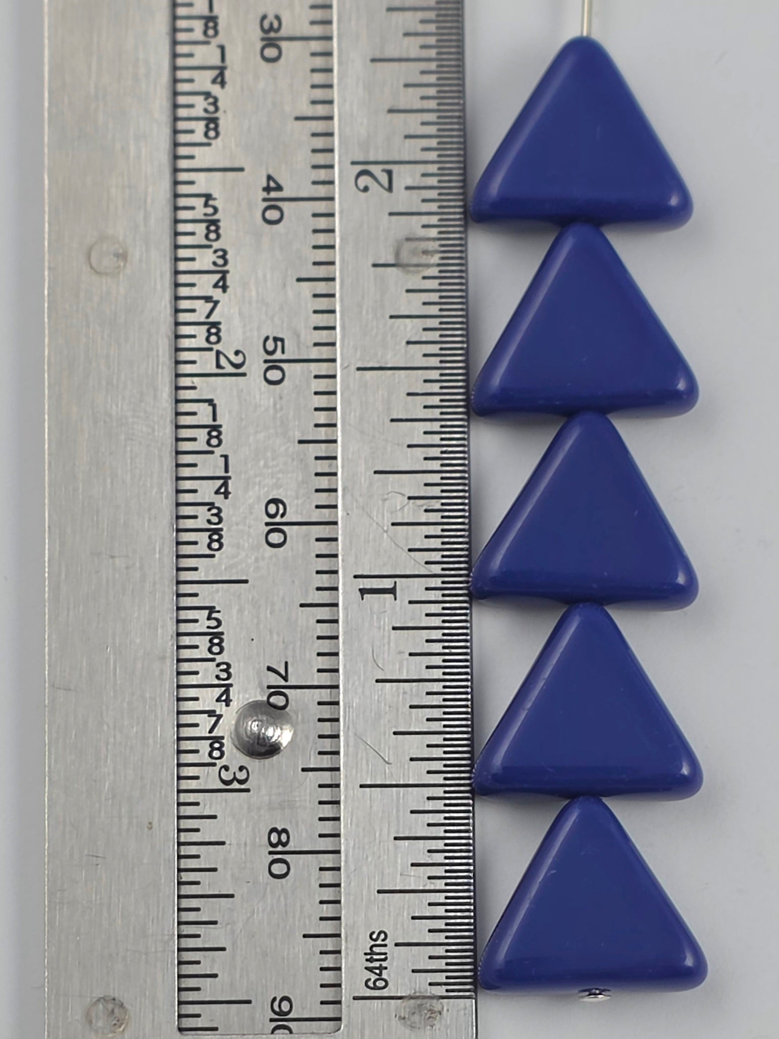 12mm Cobalt Opaque Triangle - NEW BATCH