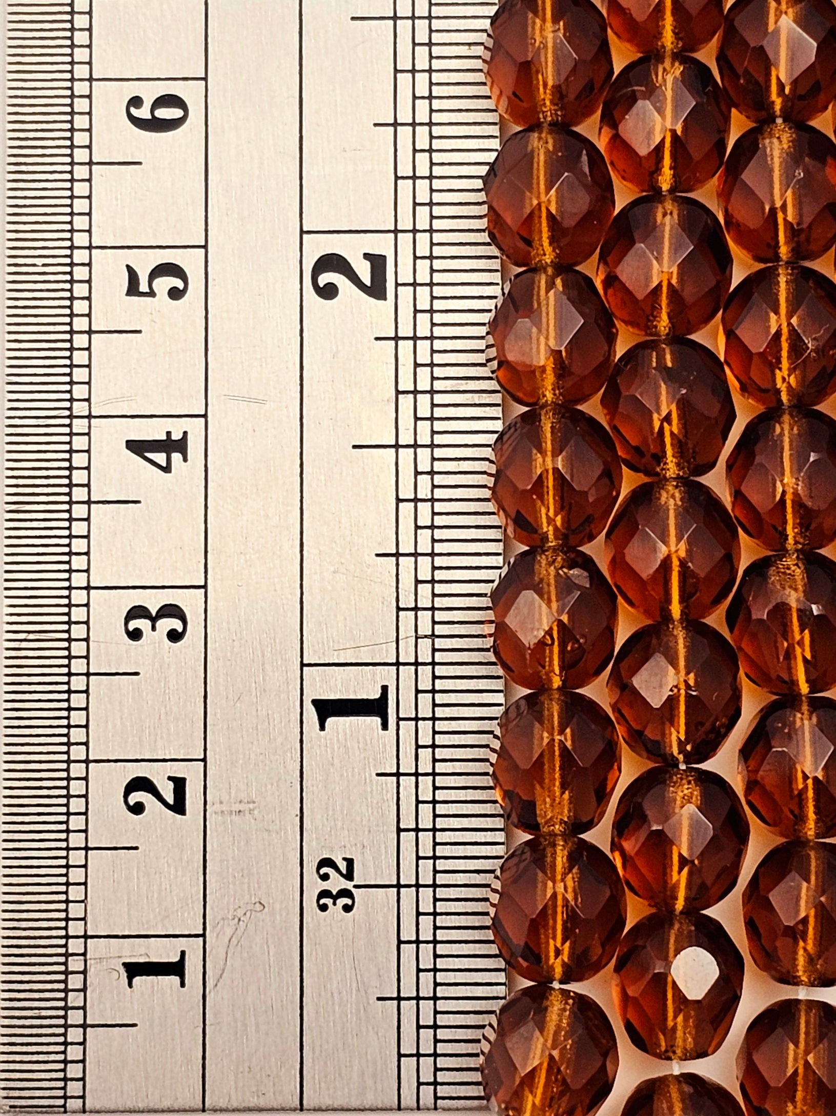 8mm - Smoked Topaz - Fire Polished