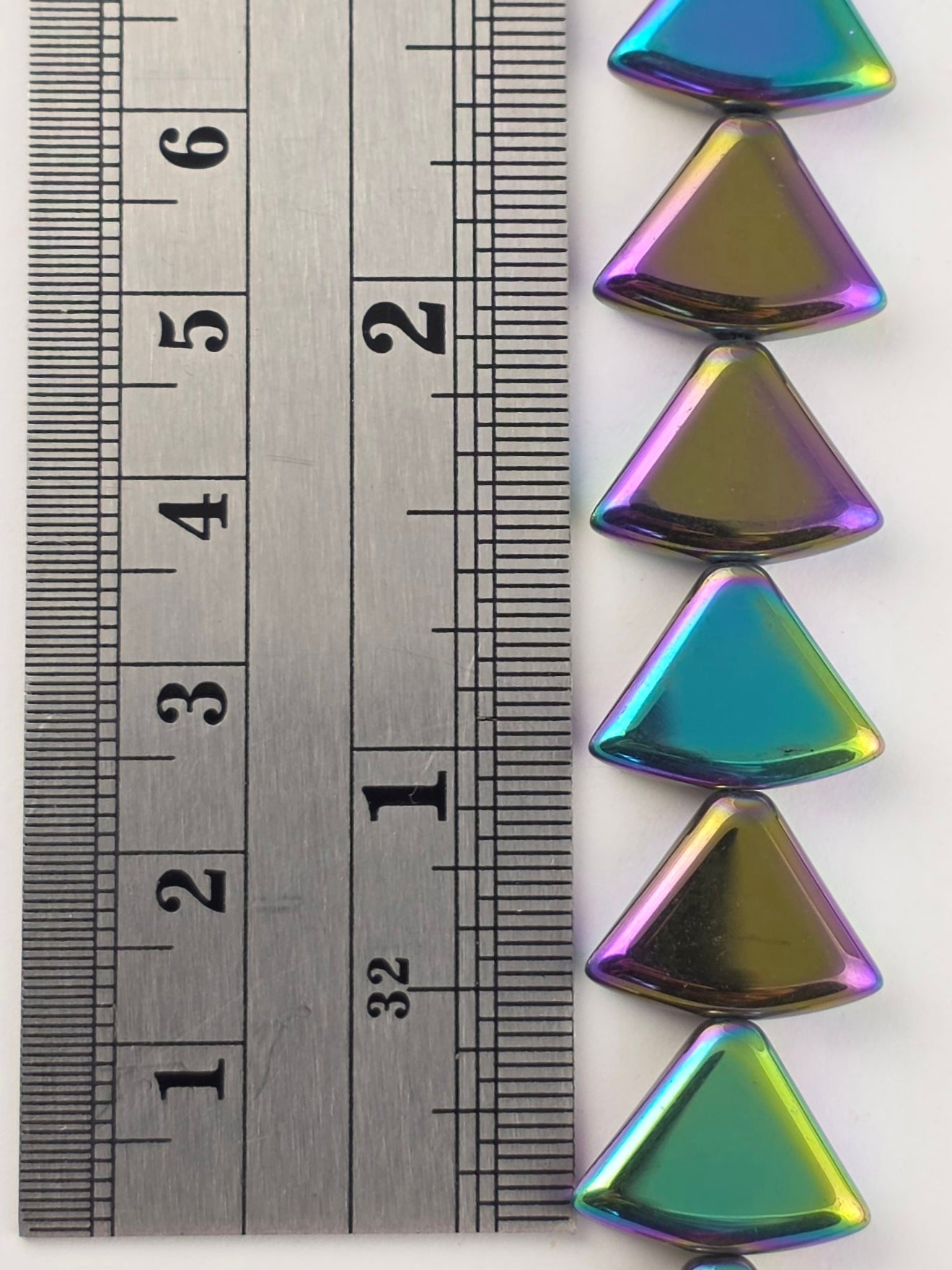 12x15mm Purple Iris - Rounded Triangles