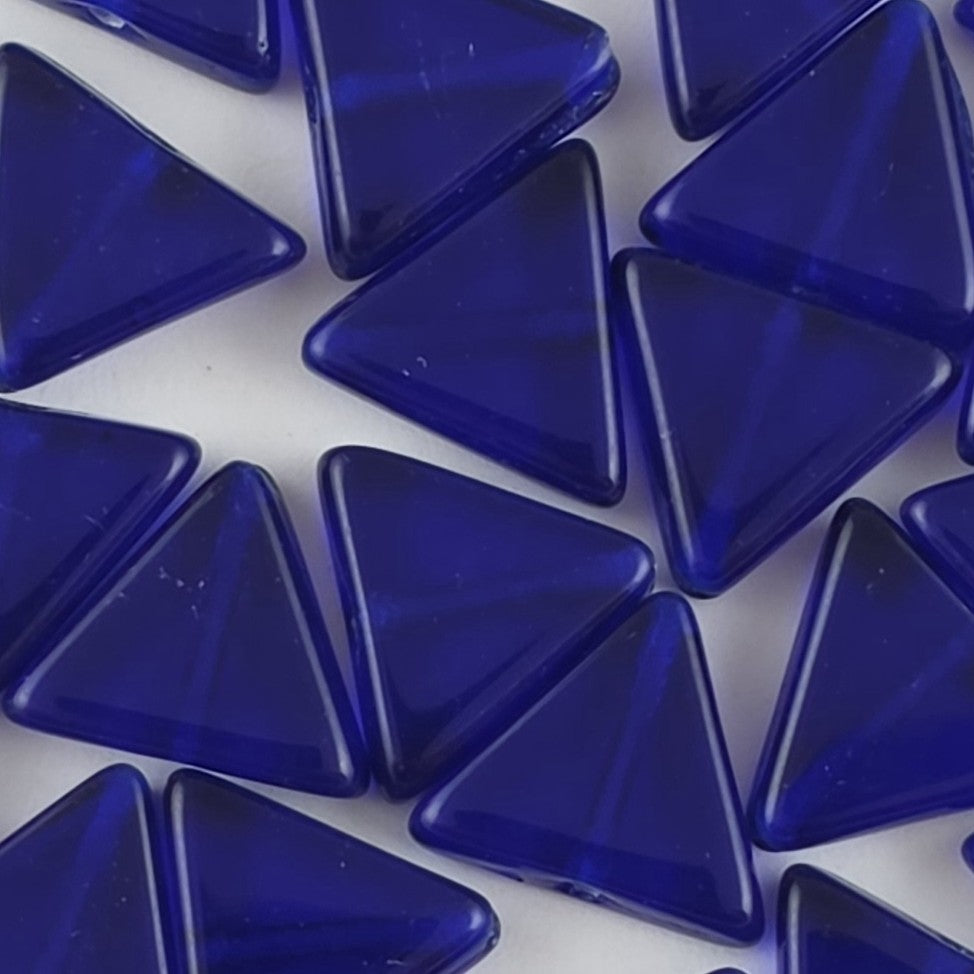 10mm Transparent Cobalt Triangles NEW BATCH