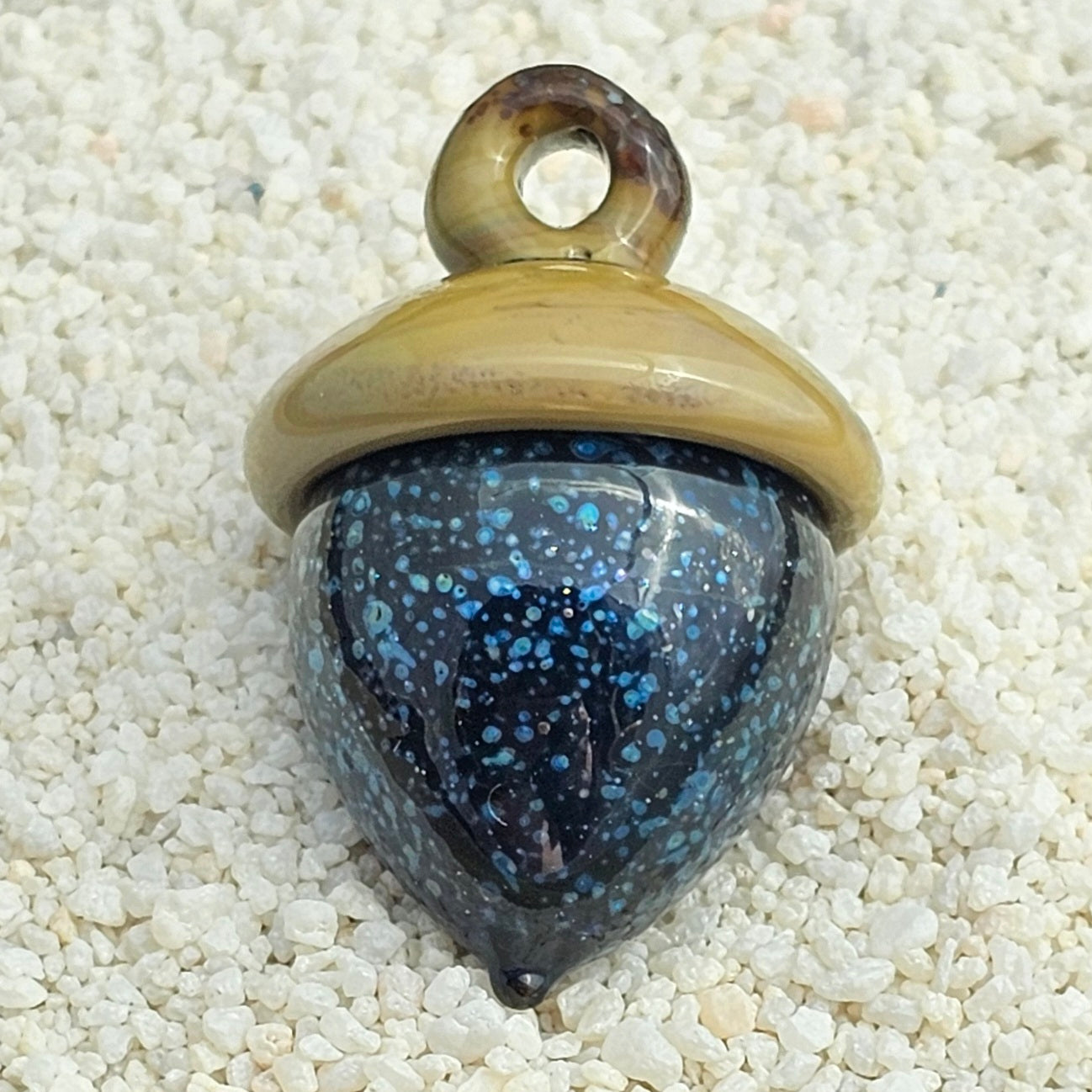 Handmade Lampwork Acorn #86
