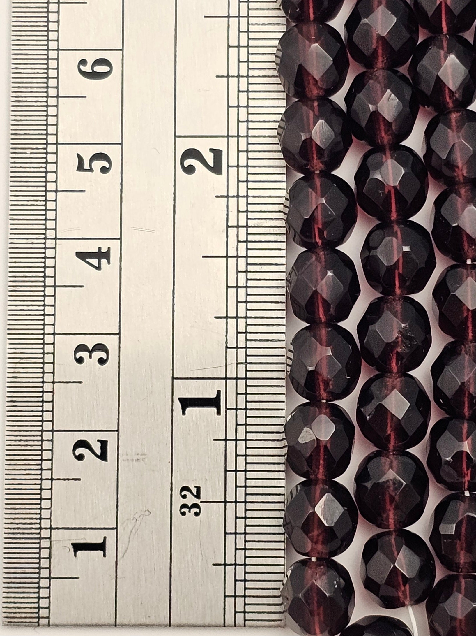 8mm - Dark Amethyst - Fire Polished