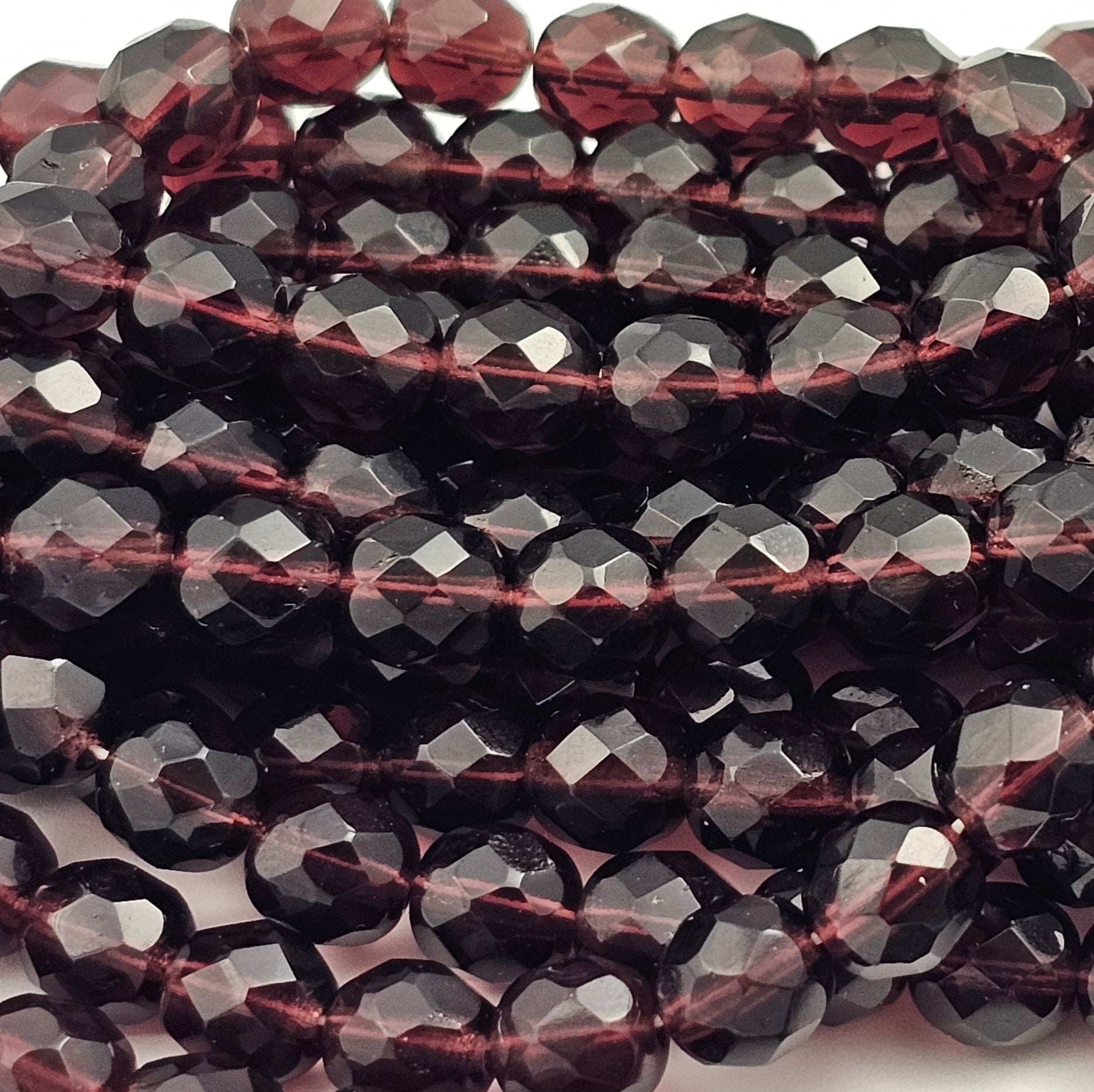 8mm - Dark Amethyst - Fire Polished