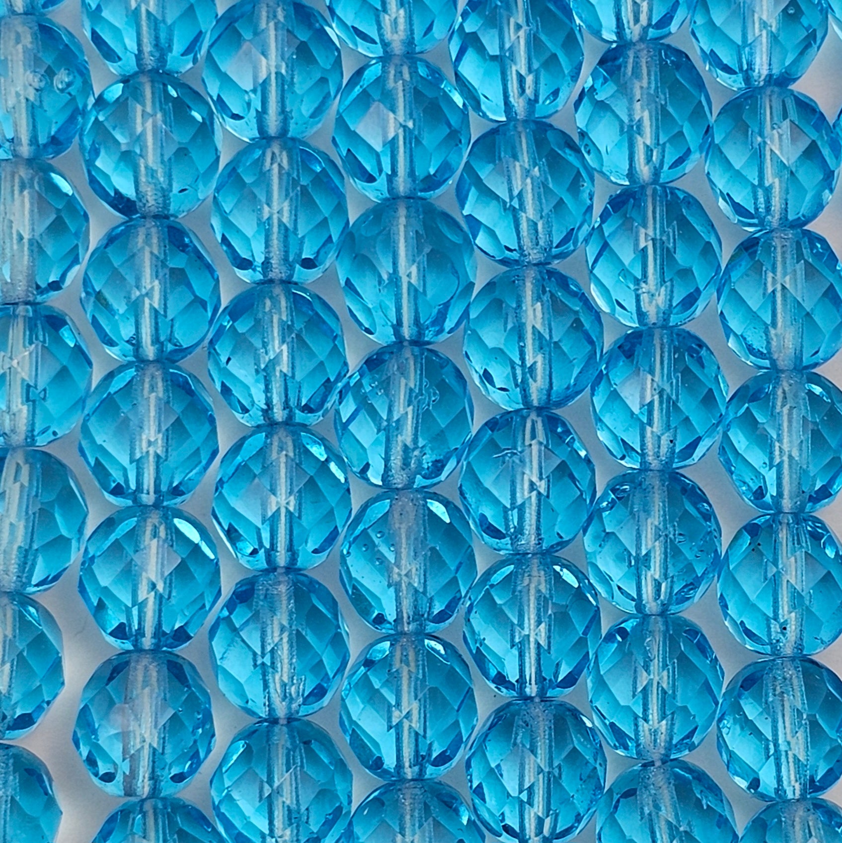 8mm - Aqua - Fire Polished