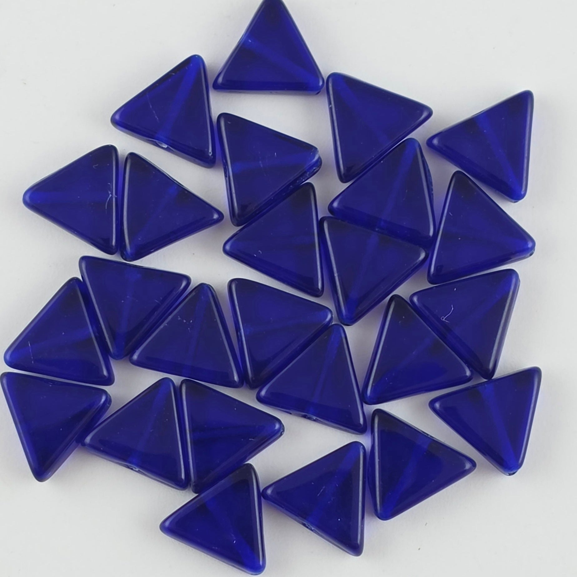 10mm Transparent Cobalt Triangles NEW BATCH
