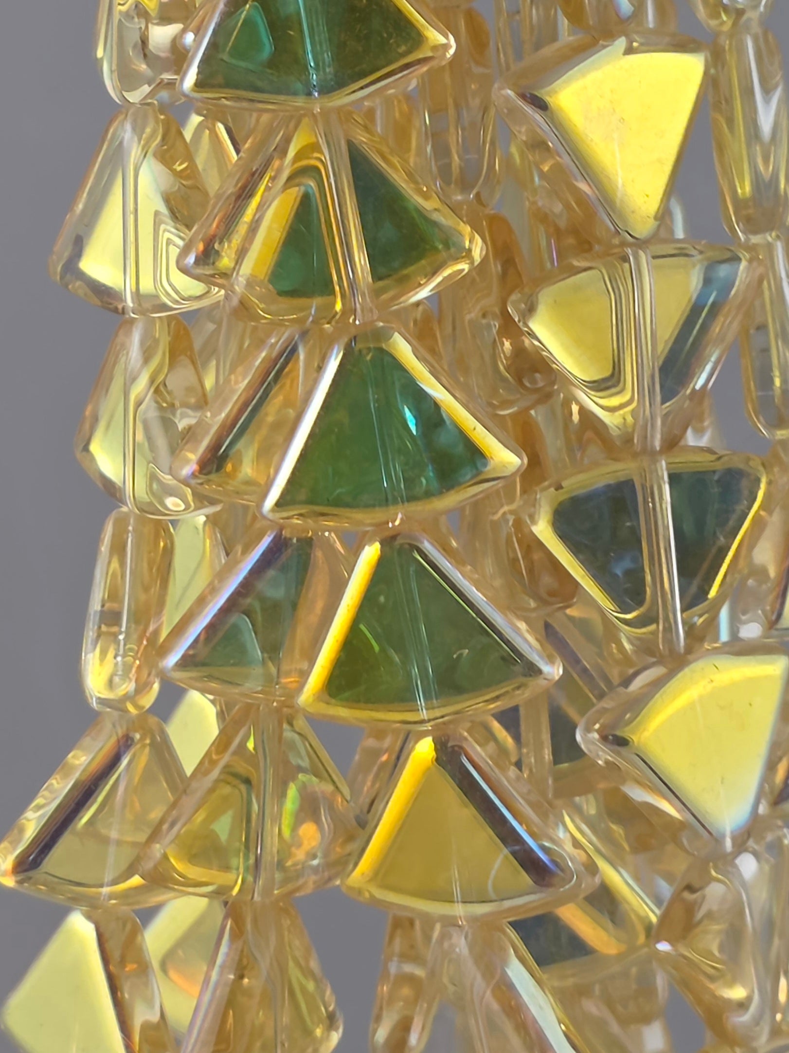 12x15mm Yellow Luster - Rounded Triangles