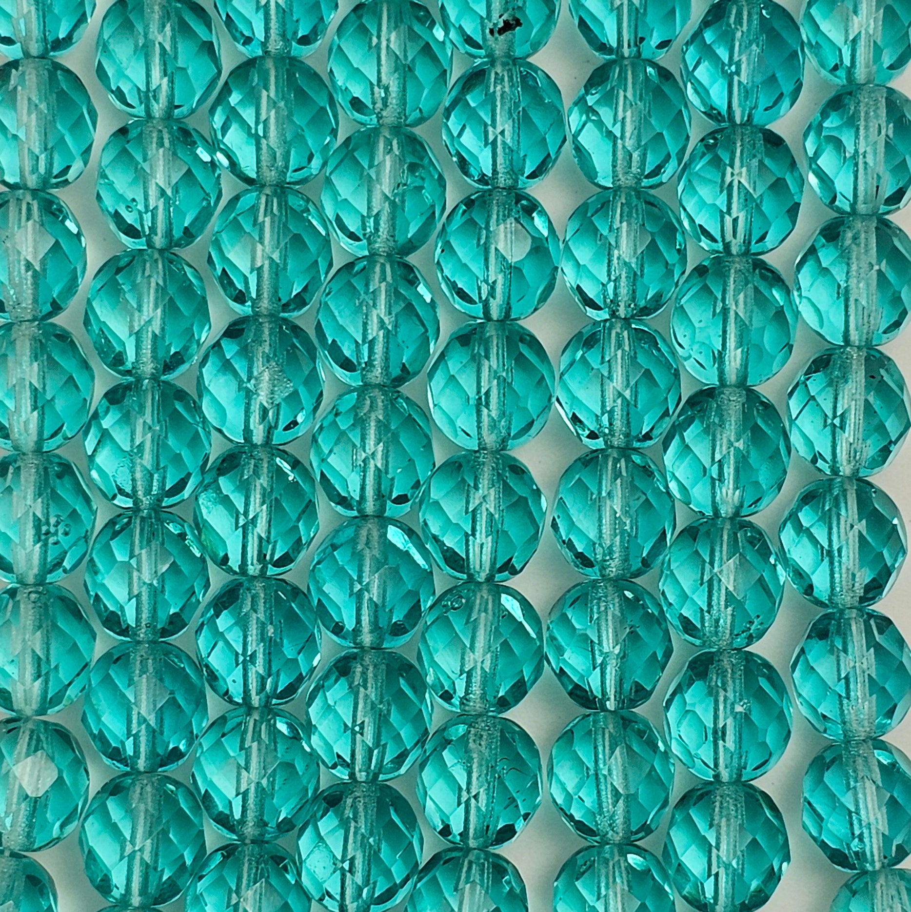 8mm - Dark Aqua - Fire Polished