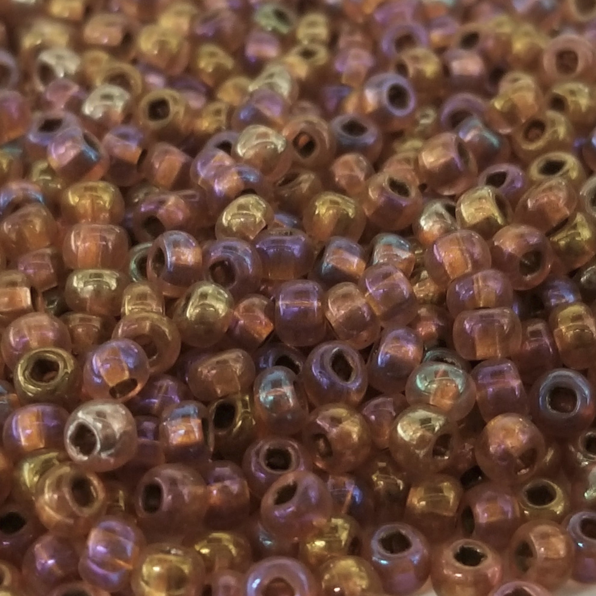 Rose Copper Lined Rainbow - Size 6/0 #1282