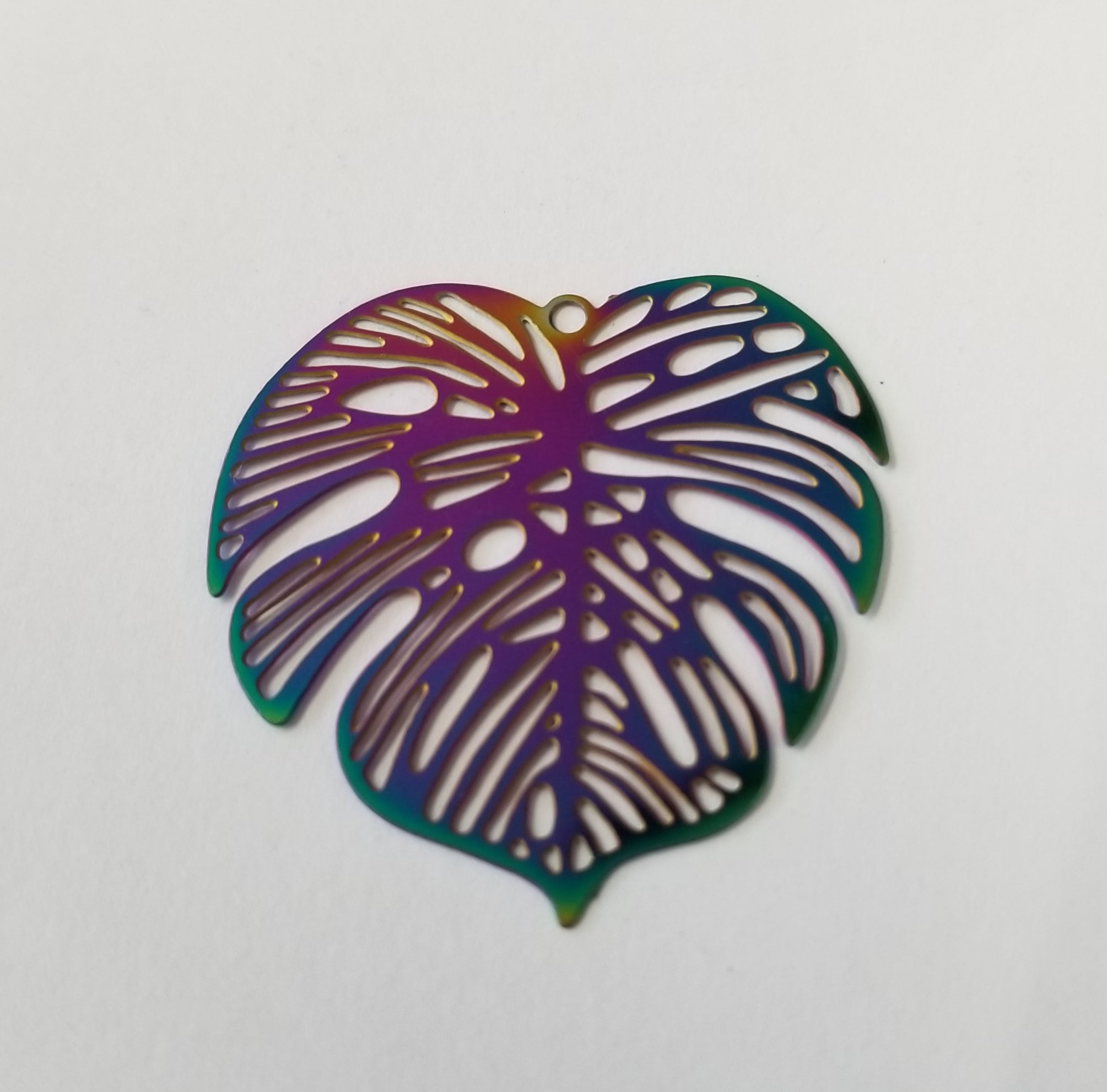 Anodized Monstera Leaf