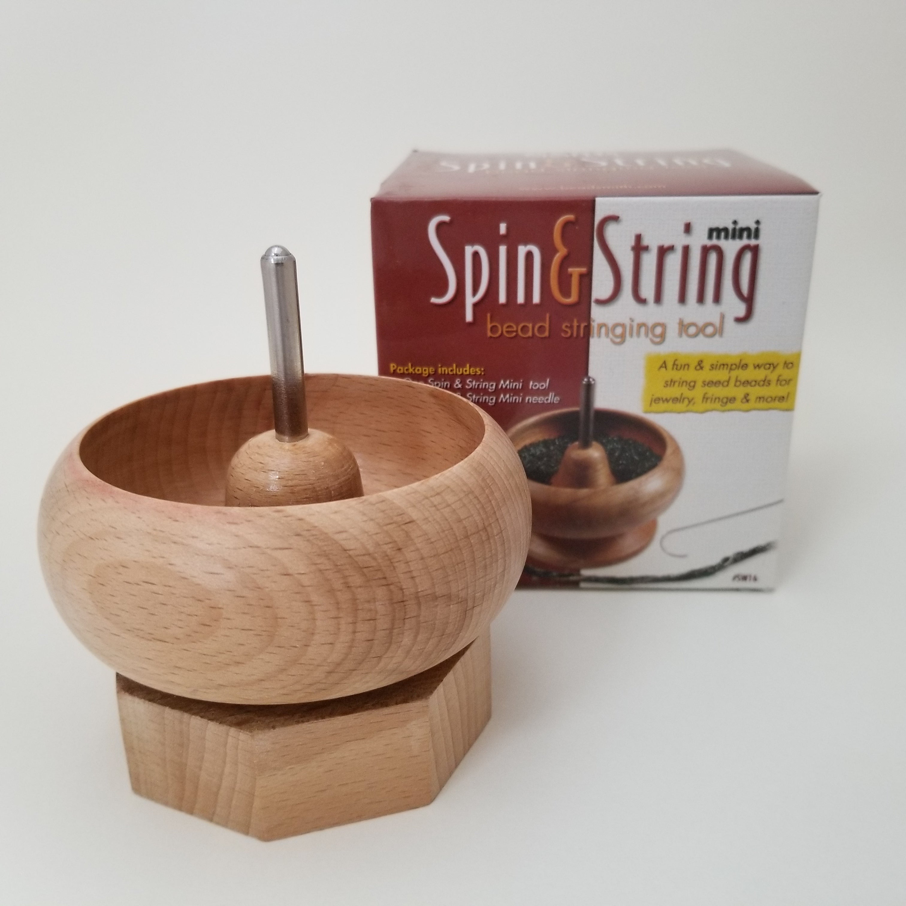 Bead Spinner Bead Stringing Tool Wooden Bead Spinner for Seed Bead