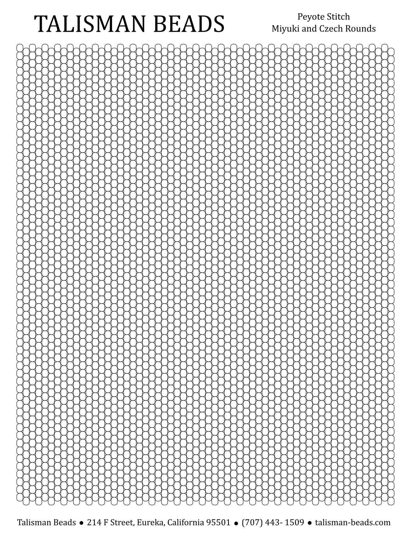 Rounds - Peyote Stitch Graph Paper – Talisman Beads rounds-peyote-stitch-graph-paper-talisman-beads