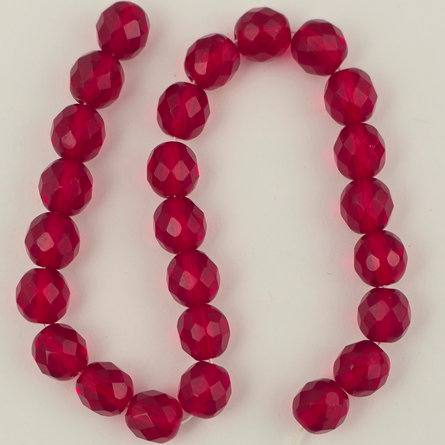 8mm - Light Garnet - Fire Polished