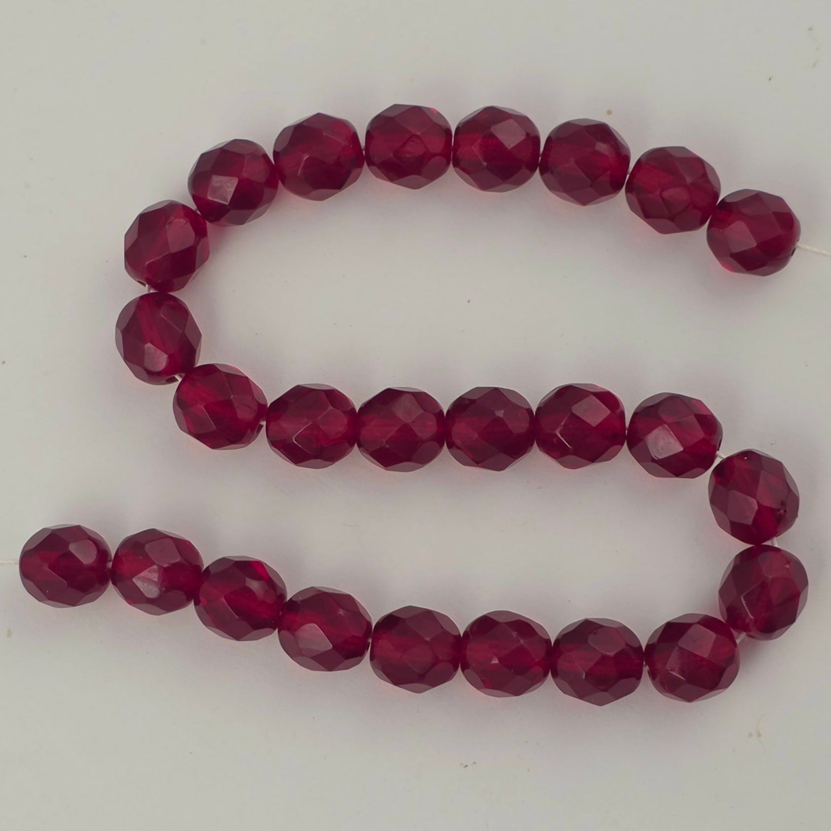 8mm - Garnet - Fire Polished