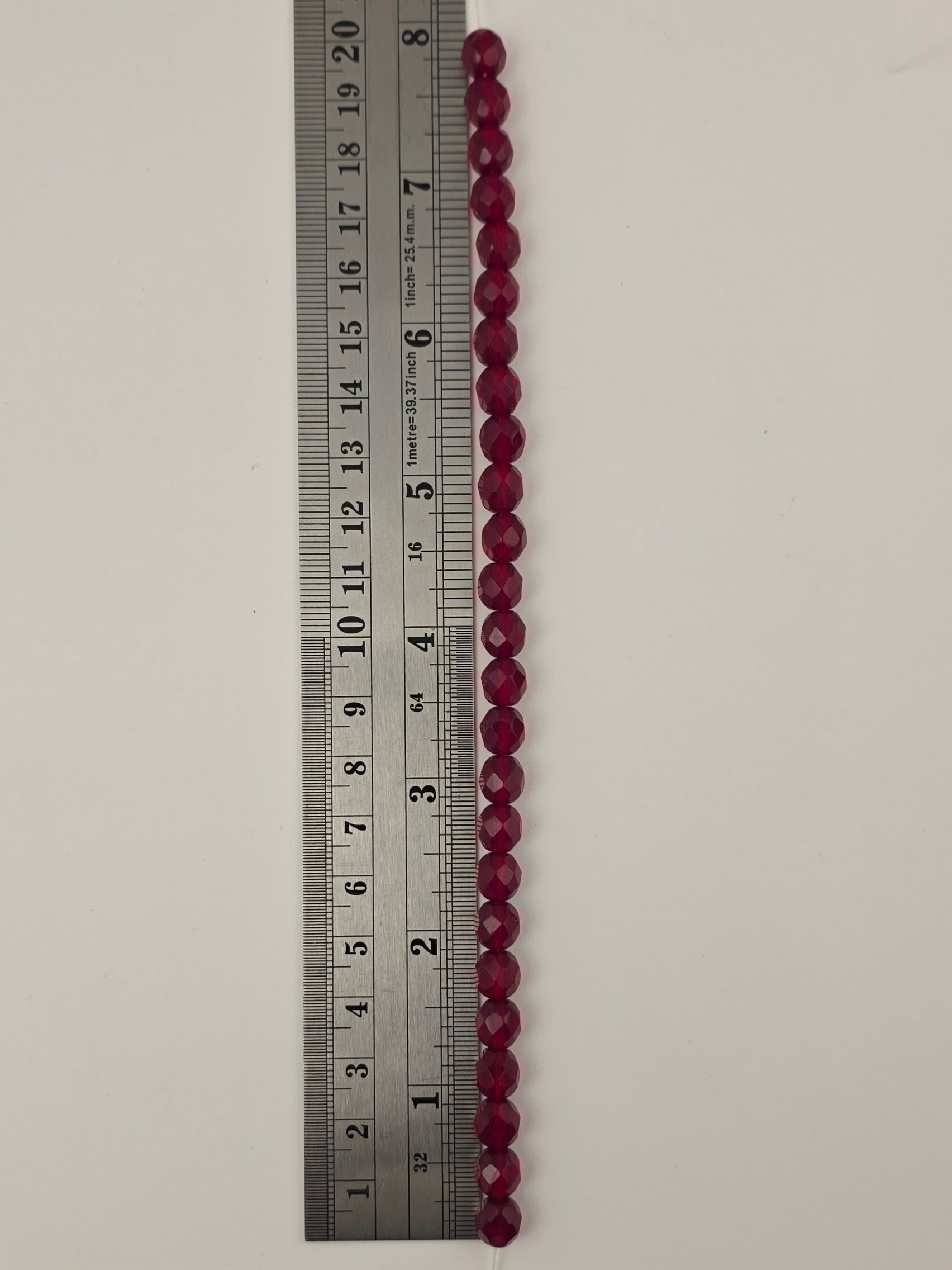 8mm - Garnet - Fire Polished