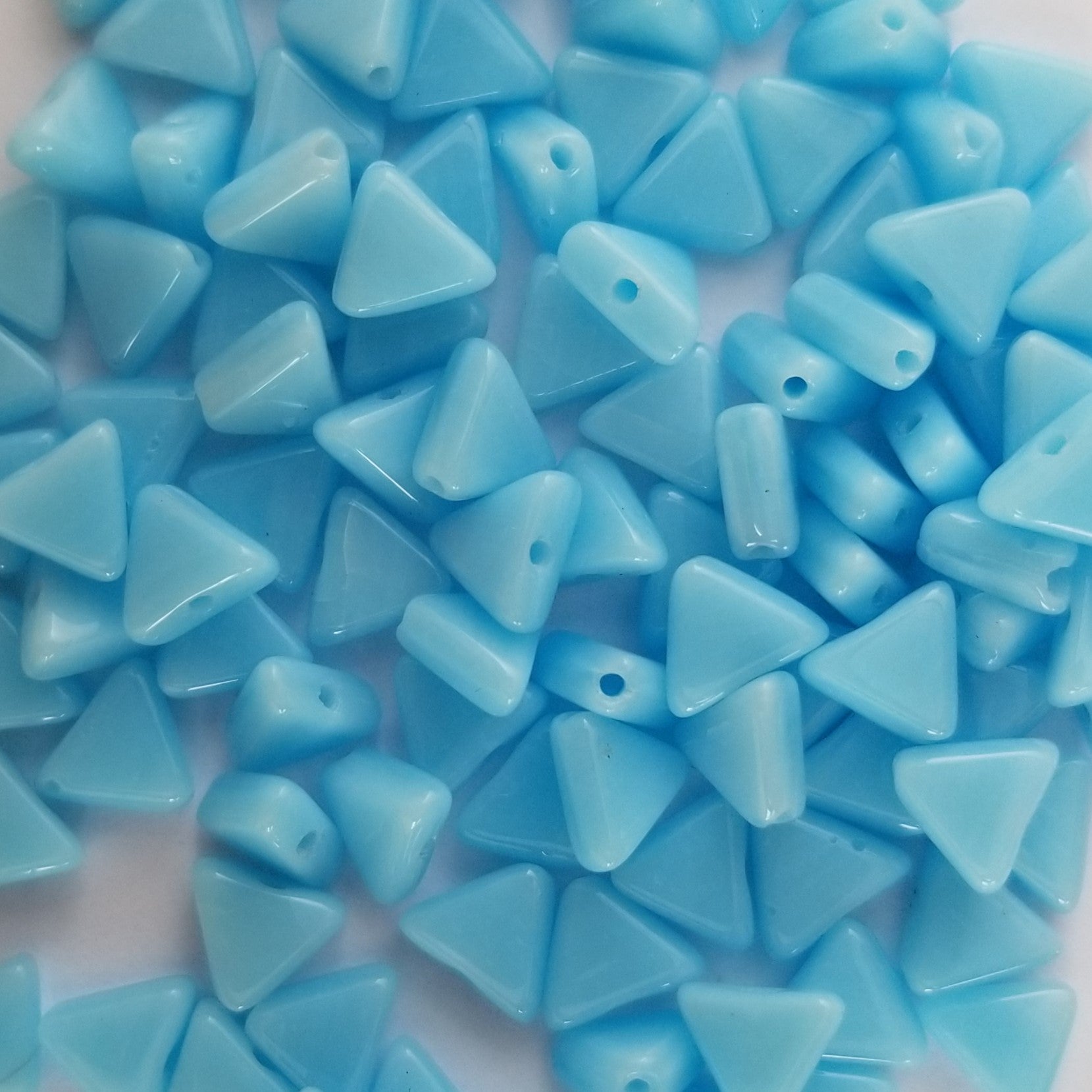 6mm Light Blue Opaque Triangles