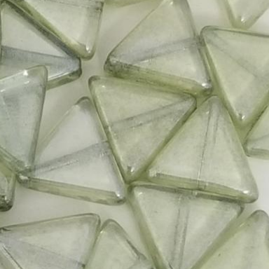 10mm Green Luster Triangles