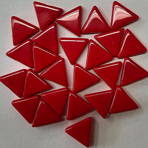 12mm Opaque Red Triangles
