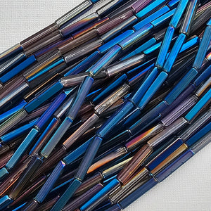 20x4mm Grey/Blue Metallic Square Tube