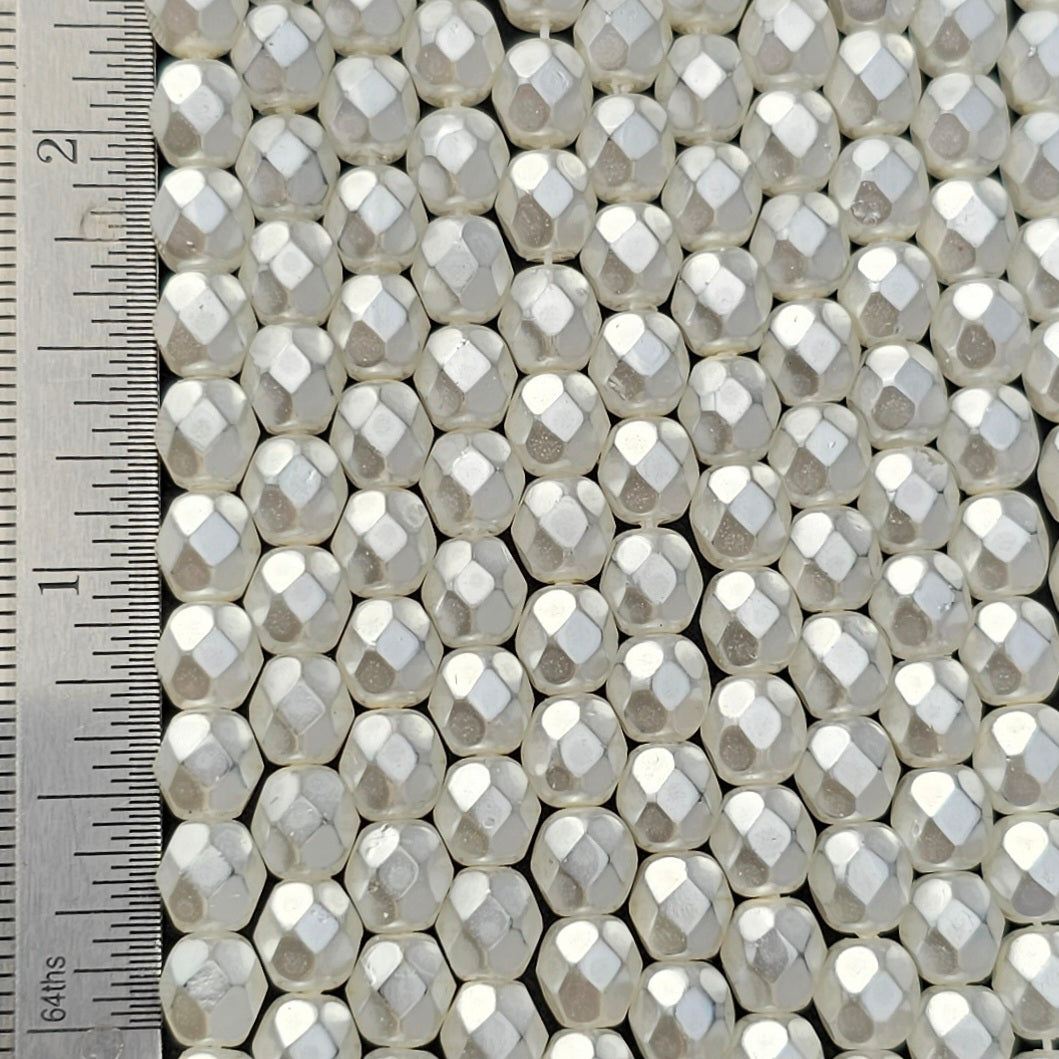 6mm - Crystal/Pearl Luster - Fire Polished