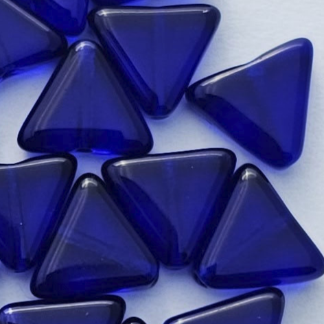 10mm Transparent Cobalt Triangles