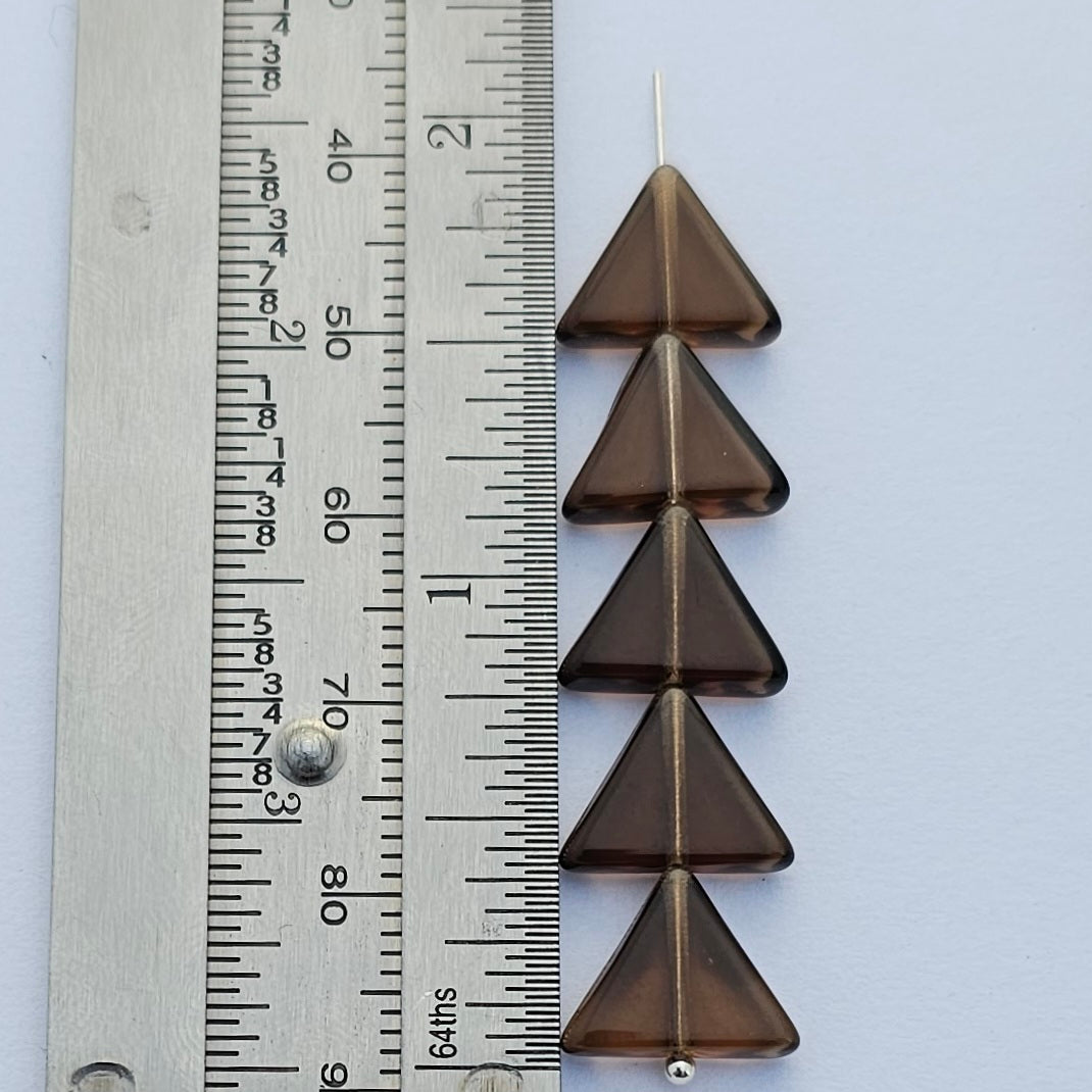 10mm Brown Transparent Triangles