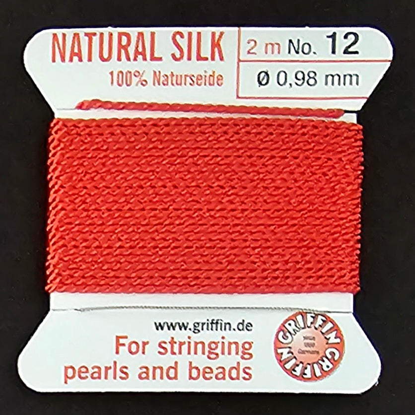 Griffin Silk - Coral - 2 Meters with Needle