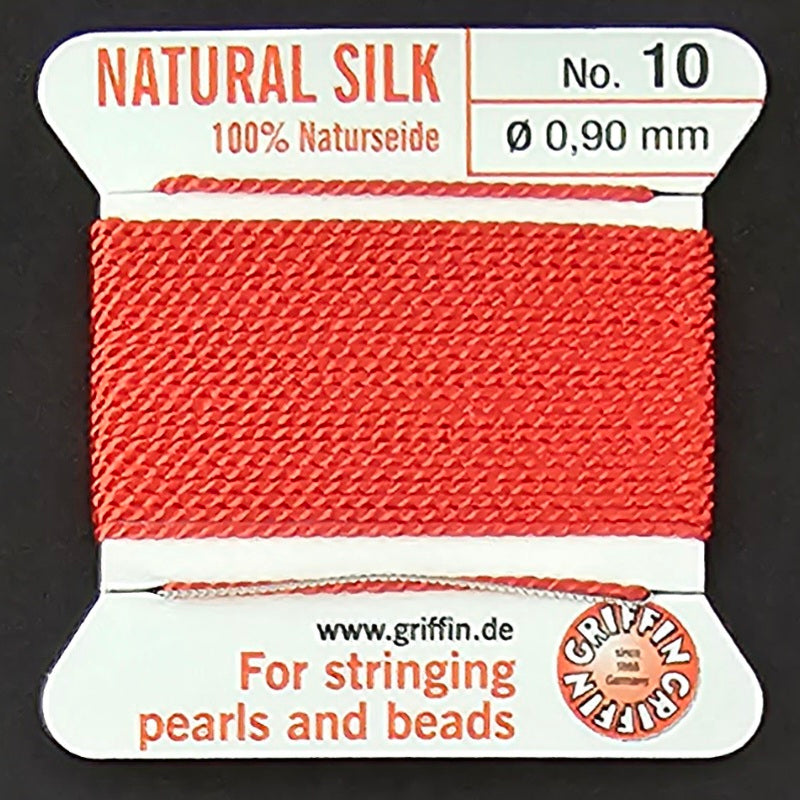 Griffin Silk - Coral - 2 Meters with Needle