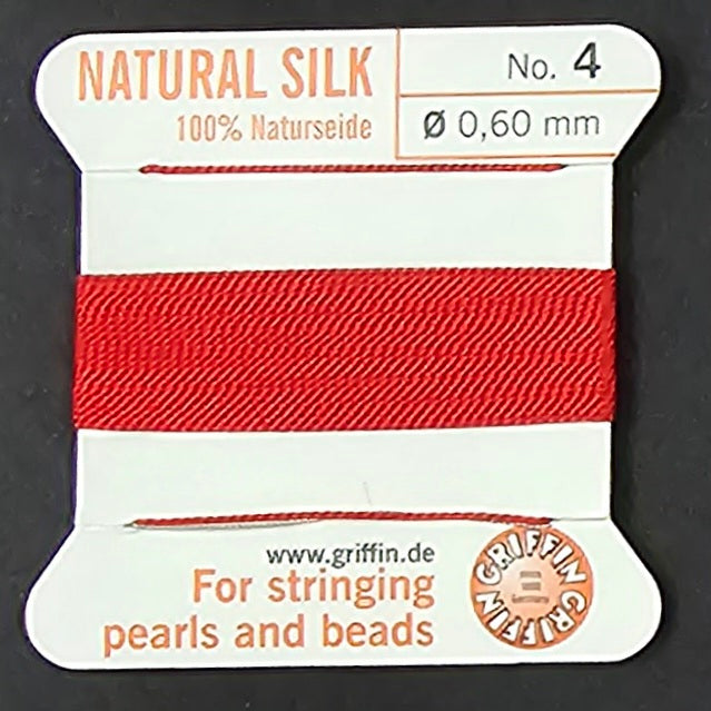 Griffin Silk - Red - 2 Meters with Needle