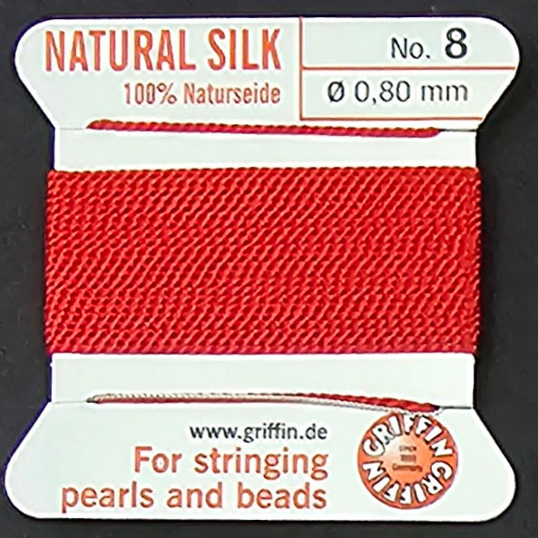 Griffin Silk - Red - 2 Meters with Needle