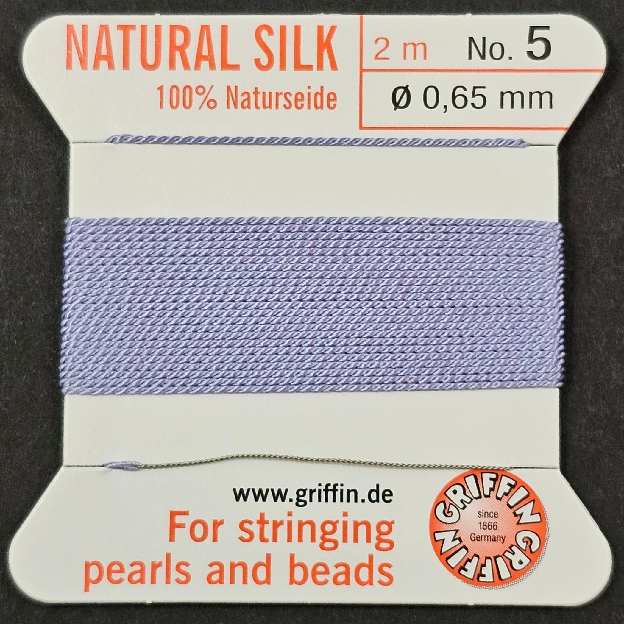 Griffin Silk - Lilac - 2 Meters with Needle