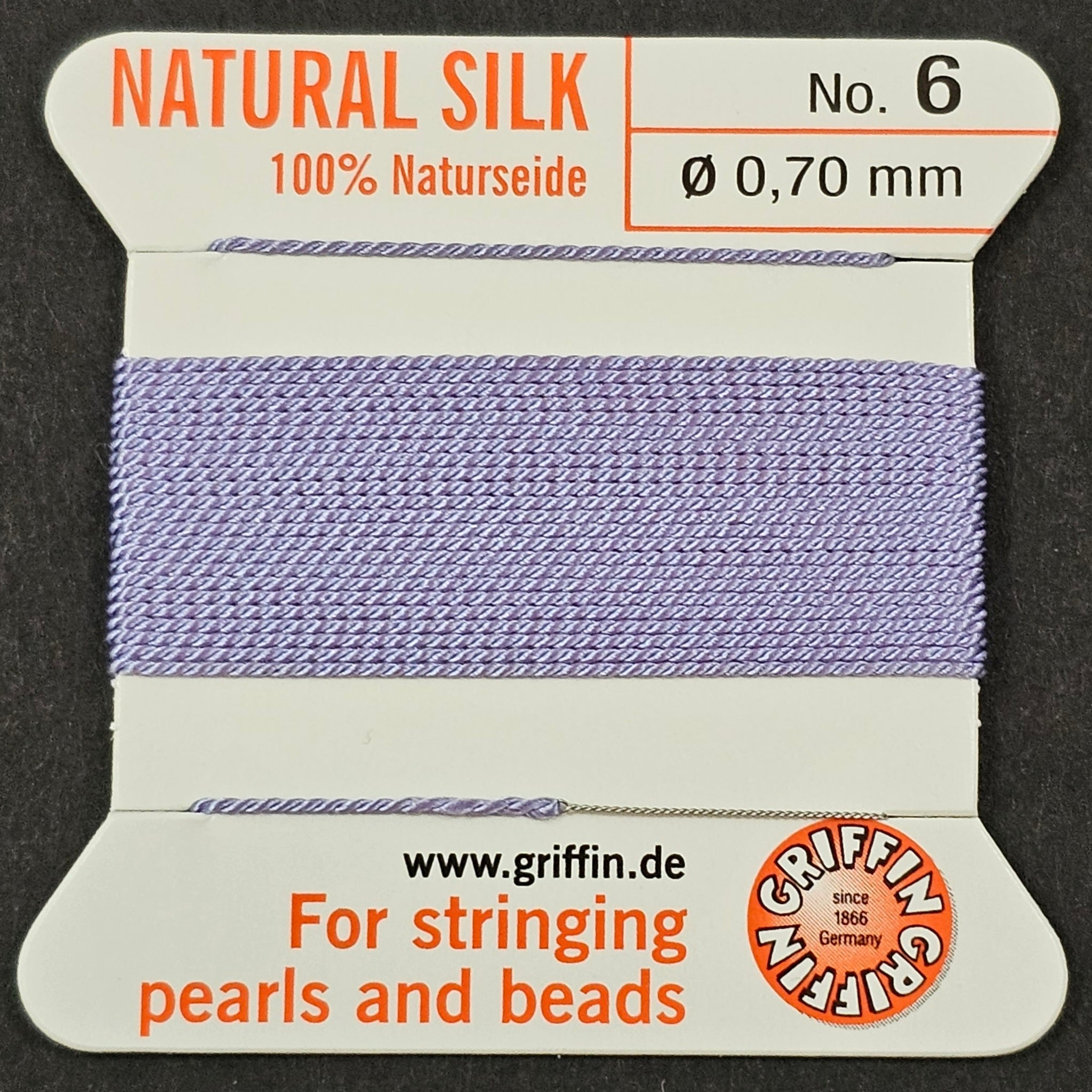 Griffin Silk - Lilac - 2 Meters with Needle