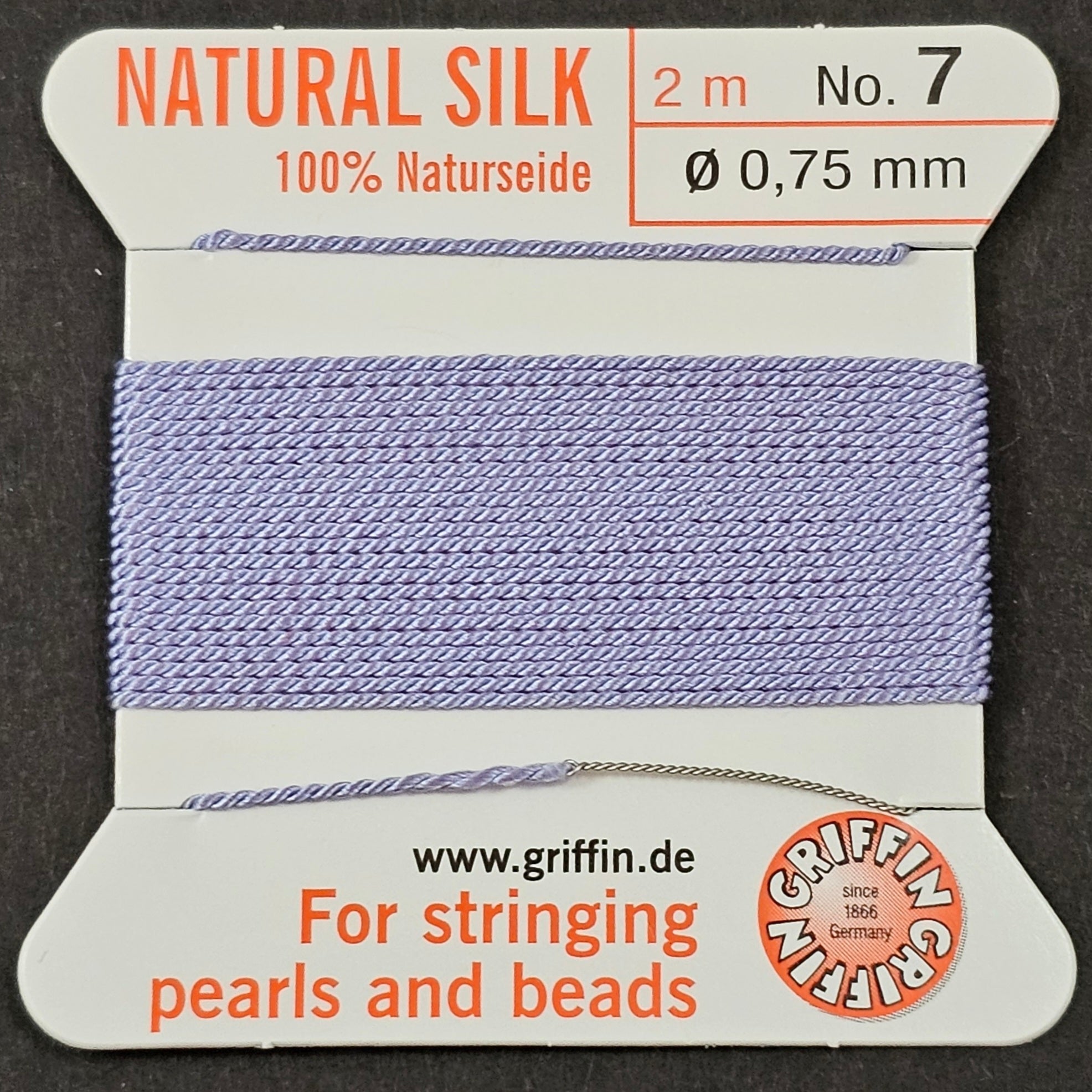 Griffin Silk - Lilac - 2 Meters with Needle