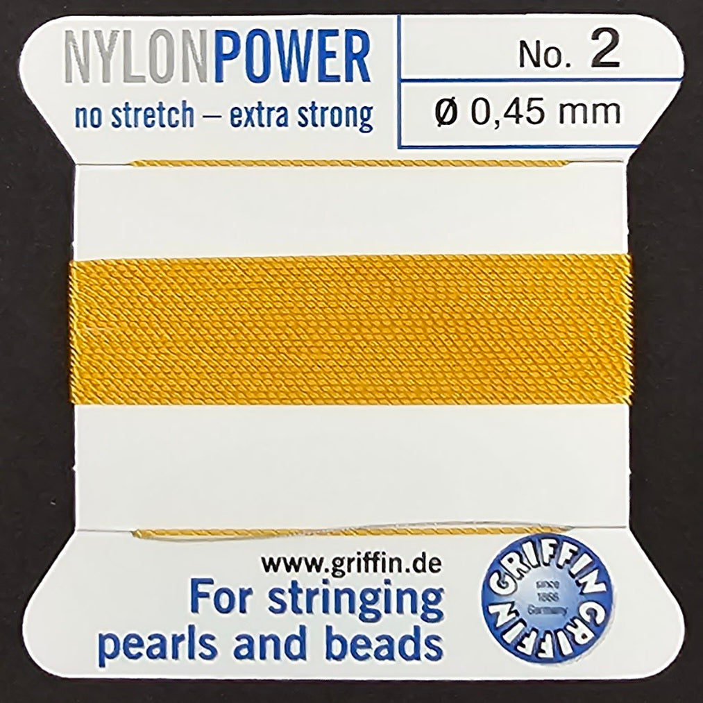 Griffin Nylon - Amber - 2 Meters with Needle